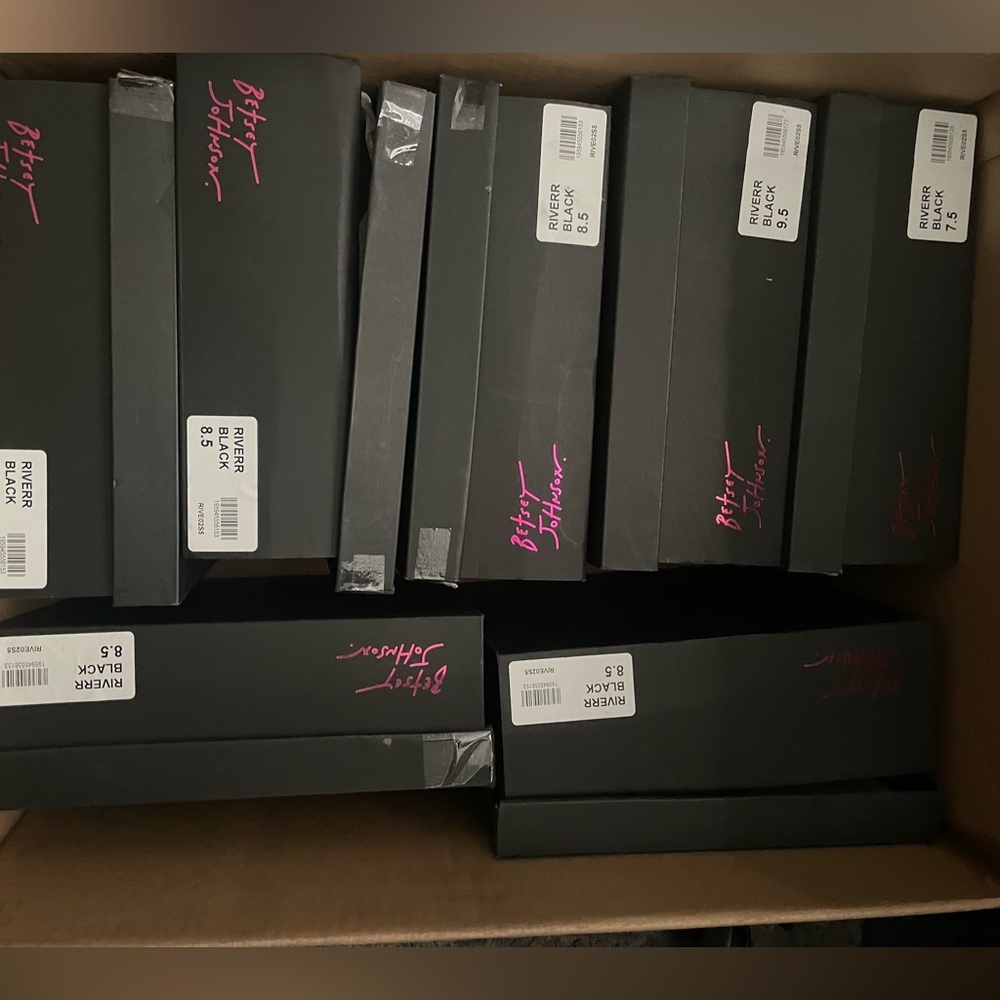 Sold! NIB Betsey Johnson Riverr Black Pointy Crystal Embellished Boots 8.5 - Picture 11 of 11